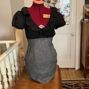 Coco & Tashi Two-Tone Ruffle Mini Dress – Size Medium